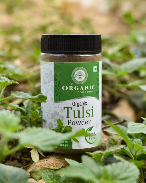 organic tulsi powder by the organic shoppee