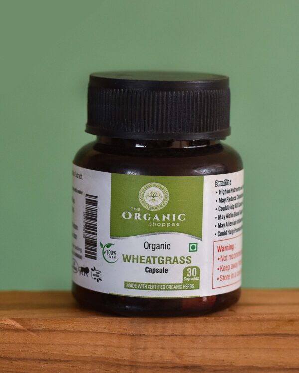 organic wheatgrass capsules by the organic shoppee